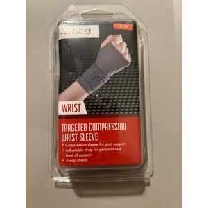 BCG Targeted Compression Wrist Sleeve Gray S/M Adjustable Strap 162422 NEW